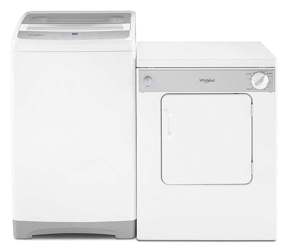 Whirlpool - 3.4 Cu. Ft. Stackable Electric Dryer with Flexible Installation - White