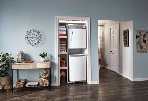 Whirlpool - 3.4 Cu. Ft. Stackable Electric Dryer with Flexible Installation - White
