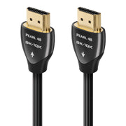 AudioQuest - Pearl 48 7.4' 4K-8K-10K 48Gbps In-Wall Rated HDMI Cable - Black with White Stripes
