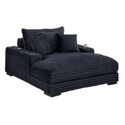 Chaise longue con 2 portavasos y puertos USB