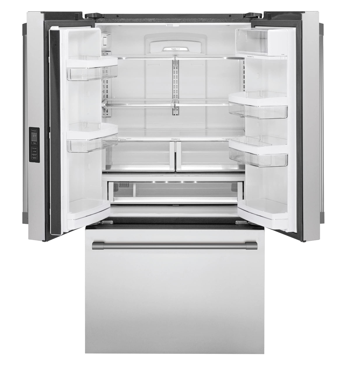 Monogram - 36 in. Wide 23.1 Cu. Ft. French Door Counter-Depth Smart Refrigerator with Showcase LED Lighting - Stainless Steel