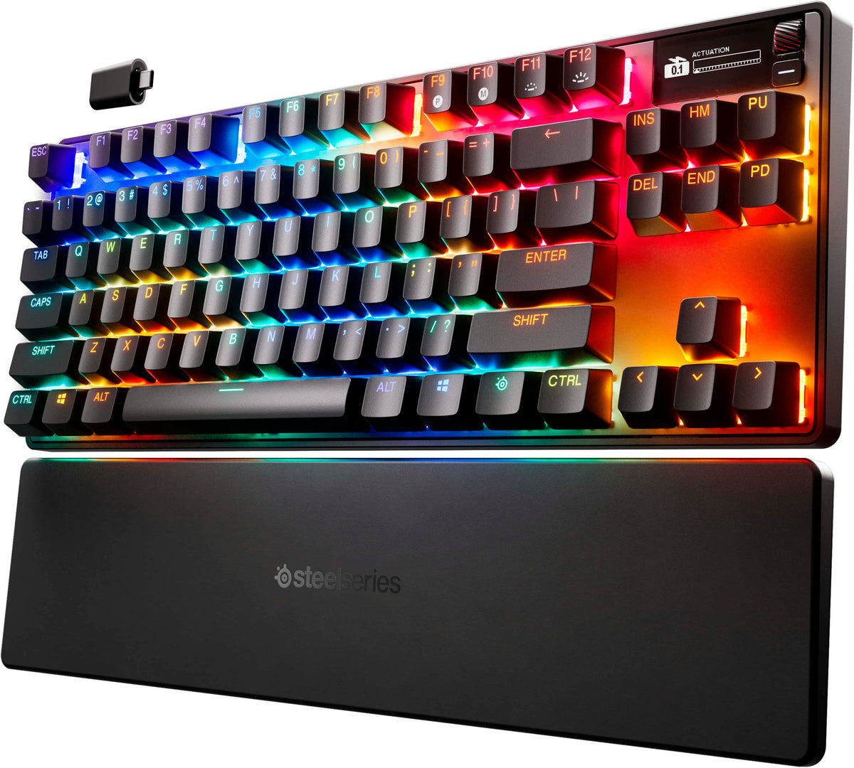 SteelSeries - Apex Pro TKL Gen 3 Wireless Mechanical OmniPoint Adjustable HyperMagnetic Gaming Keyboard with Rapid Tap - Black