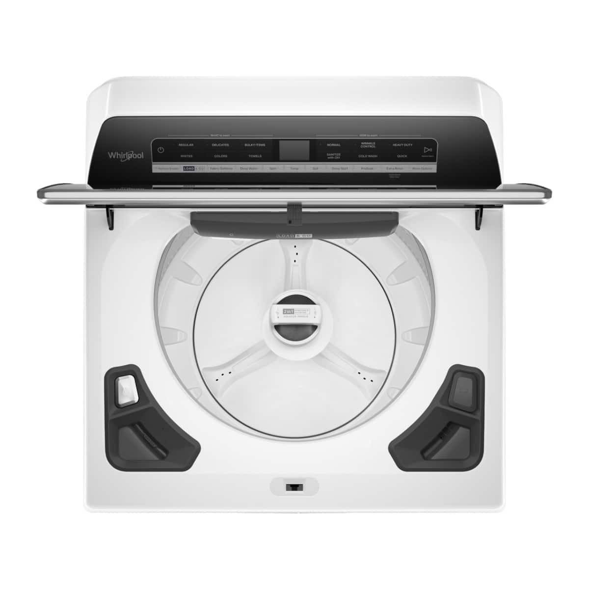 Whirlpool - 5.2/5.3 Cu. Ft. High Efficiency Smart Top Load Washer with 2 in 1 Removable Agitator - White