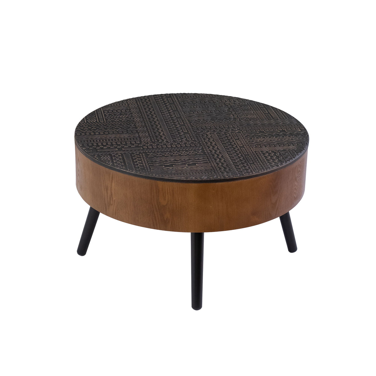 Round Coffee Table With Storage Function For Living Rooms