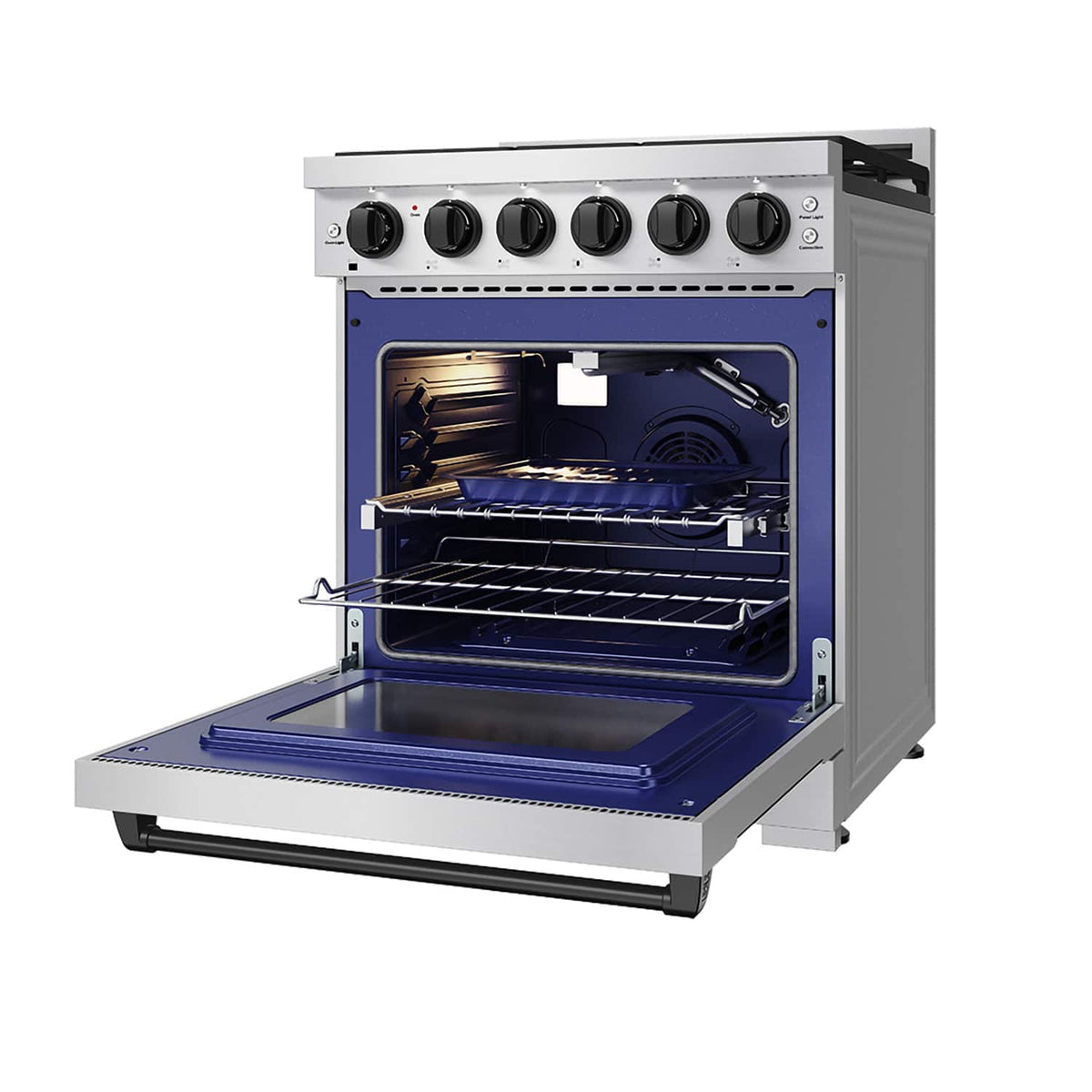 Gordon Ramsay Series by Thor Kitchen 4.55 Cu. Ft Freestanding Liquid Propane Gas Range with Black Hardware - Stainless Steel