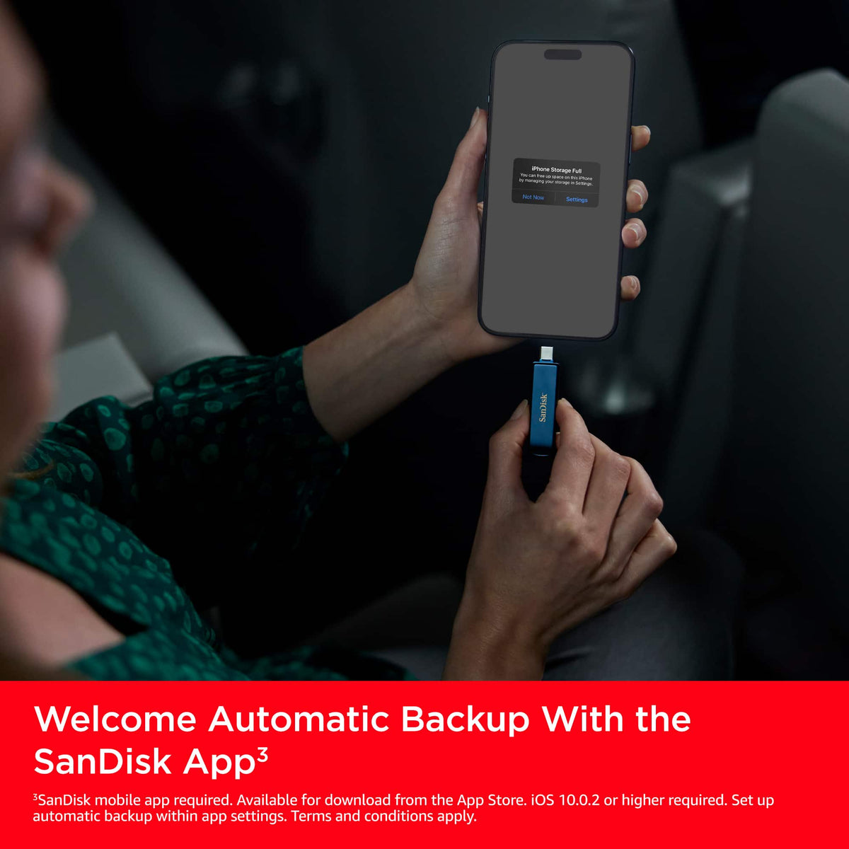 SANDISK - 256GB USB Flash Drive for iPhone Lightning and USB Type-C Metallic Sky - Blue