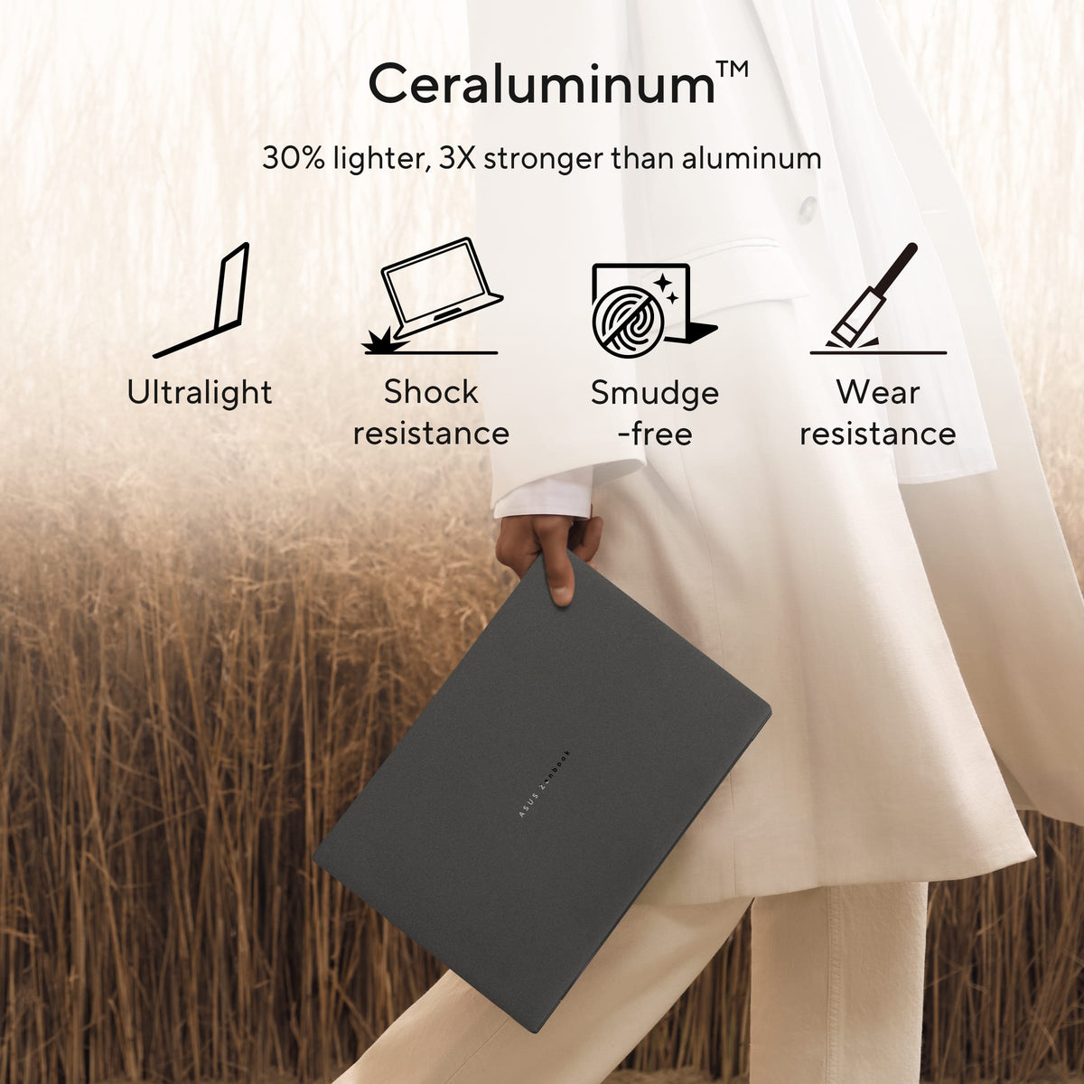 ASUS - Zenbook S16 16" 3K OLED Touchscreen Laptop - AMD Ryzen AI 9 465 2026 - 32GB Memory - 1TB Storage - Copilot+ PC - Antrim Gray