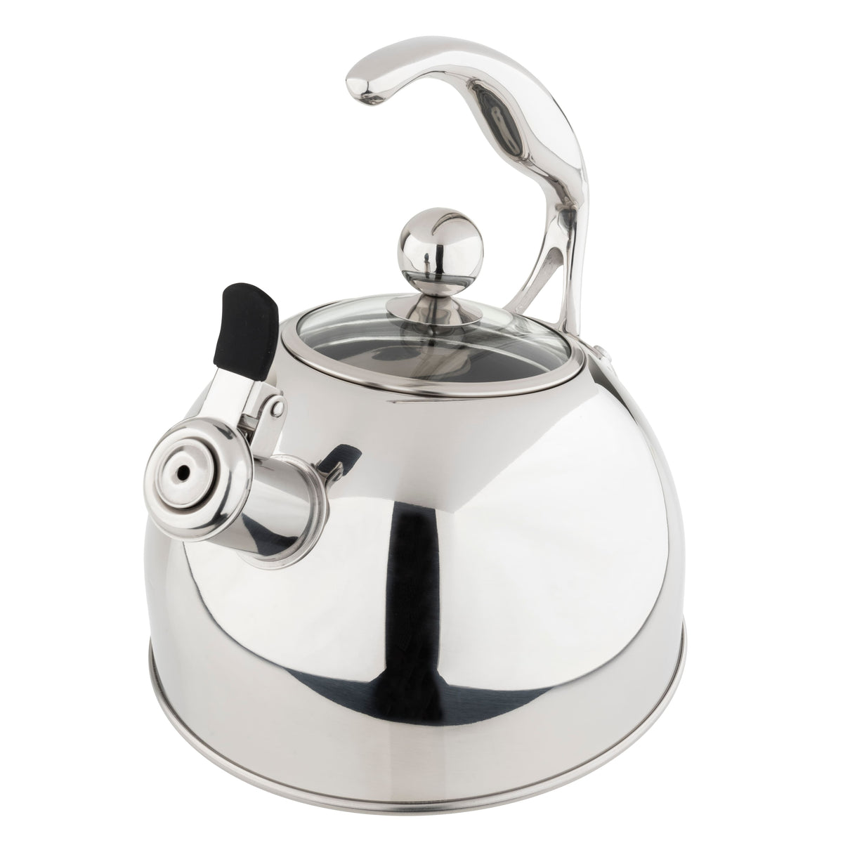 Viking - 2.6 Quart Whistling Tea Kettle with 3-Ply Base - Stainless Steel