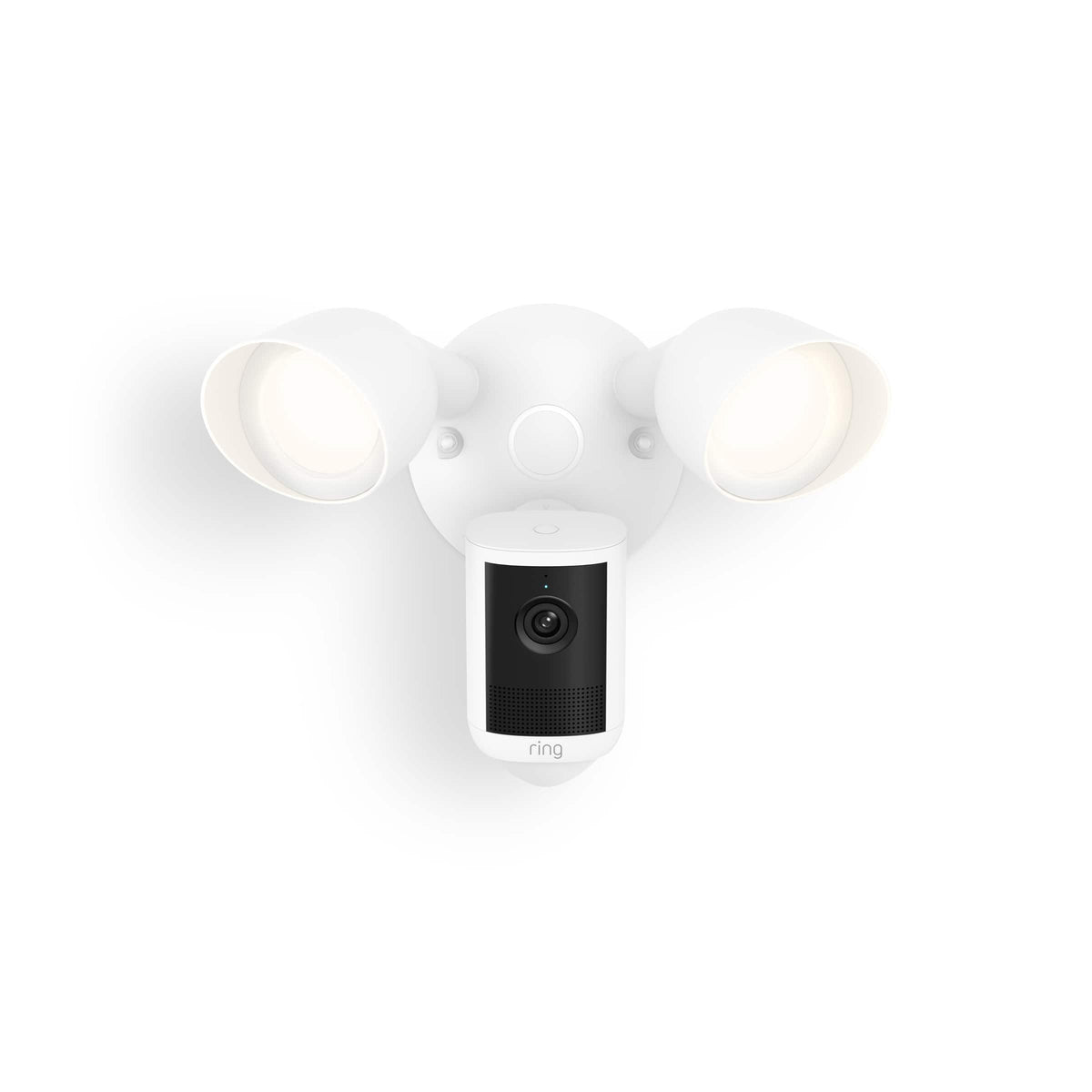 Ring - Floodlight Cam, Wired (newest model), Wide-Angle Retinal 2K Video, 6x Enhanced Zoom, Ultra-Bright Floodlights - White