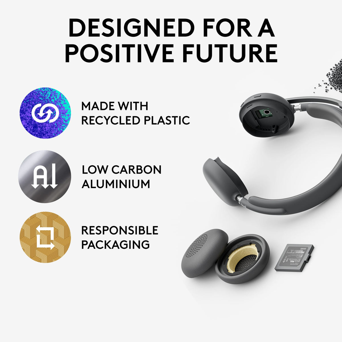 Logitech - Zone Wireless 2 Premium Noise Canceling Headset, Certified for Microsoft Teams over Native Bluetooth - Graphite
