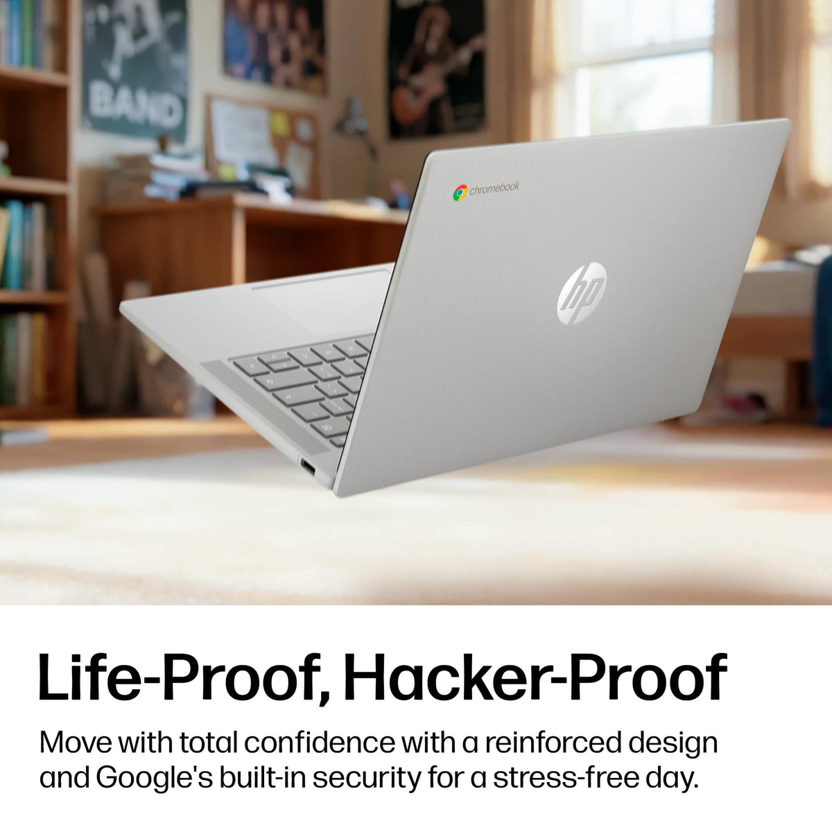 HP - 14" Chromebook - MediaTek Kompanio 540 - 4GB Memory - 64GB eMMC - Modern Gray