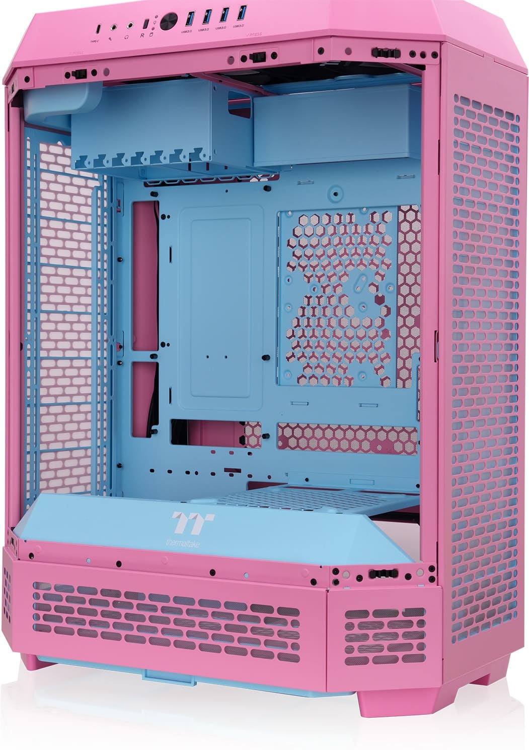 Thermaltake - The Tower 600 Mid Tower ATX PC Case - Bubble Pink