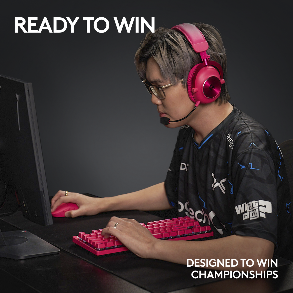 Logitech - PRO X TKL LIGHTSPEED Wireless Mechanical Tactile Switch Gaming Keyboard with LIGHTSYNC RGB for PC - Magenta