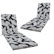 2 Piece Chaise Lounge Chair Cushion Set With Ties