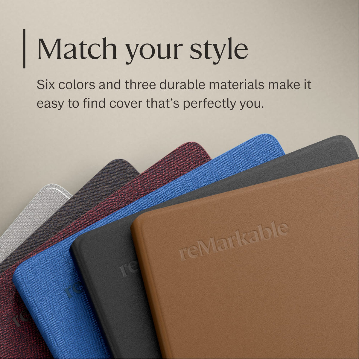 reMarkable - Paper Pro Move - Polymer weave Book Folio for your 7.3'' paper tablet - Gray