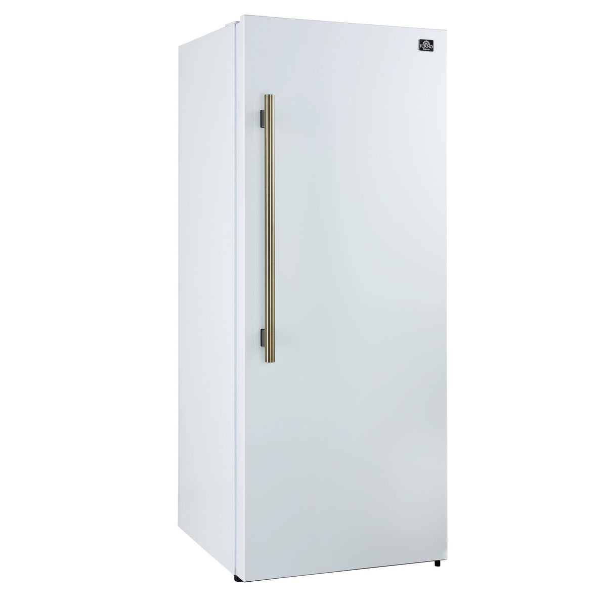 Forno Appliances - Maderno 13.6 Cu. Ft. Right Swing Upright Convertible Freezer with Antique Brass Handles - White