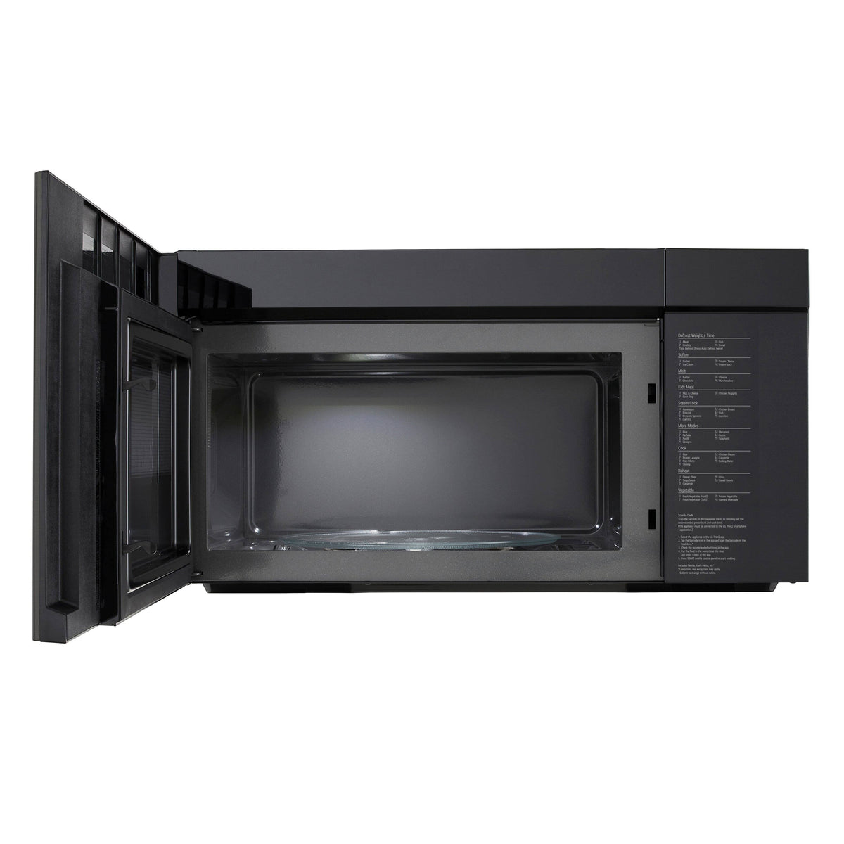 LG - 2.0 Cu. Ft. Over-the-Range Smart Microwave with Sensor Cooking and EasyClean - Black Stainless Steel