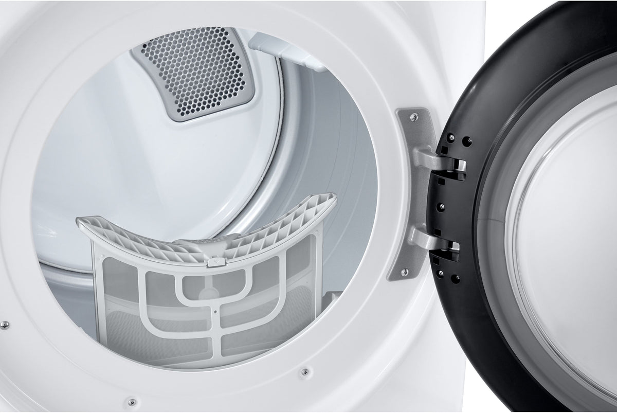 LG - 7.4 Cu. Ft. Ultra Large Stackable Smart Electric Dryer with AI Sensor Dry and LoDecibel Quiet Operation - White