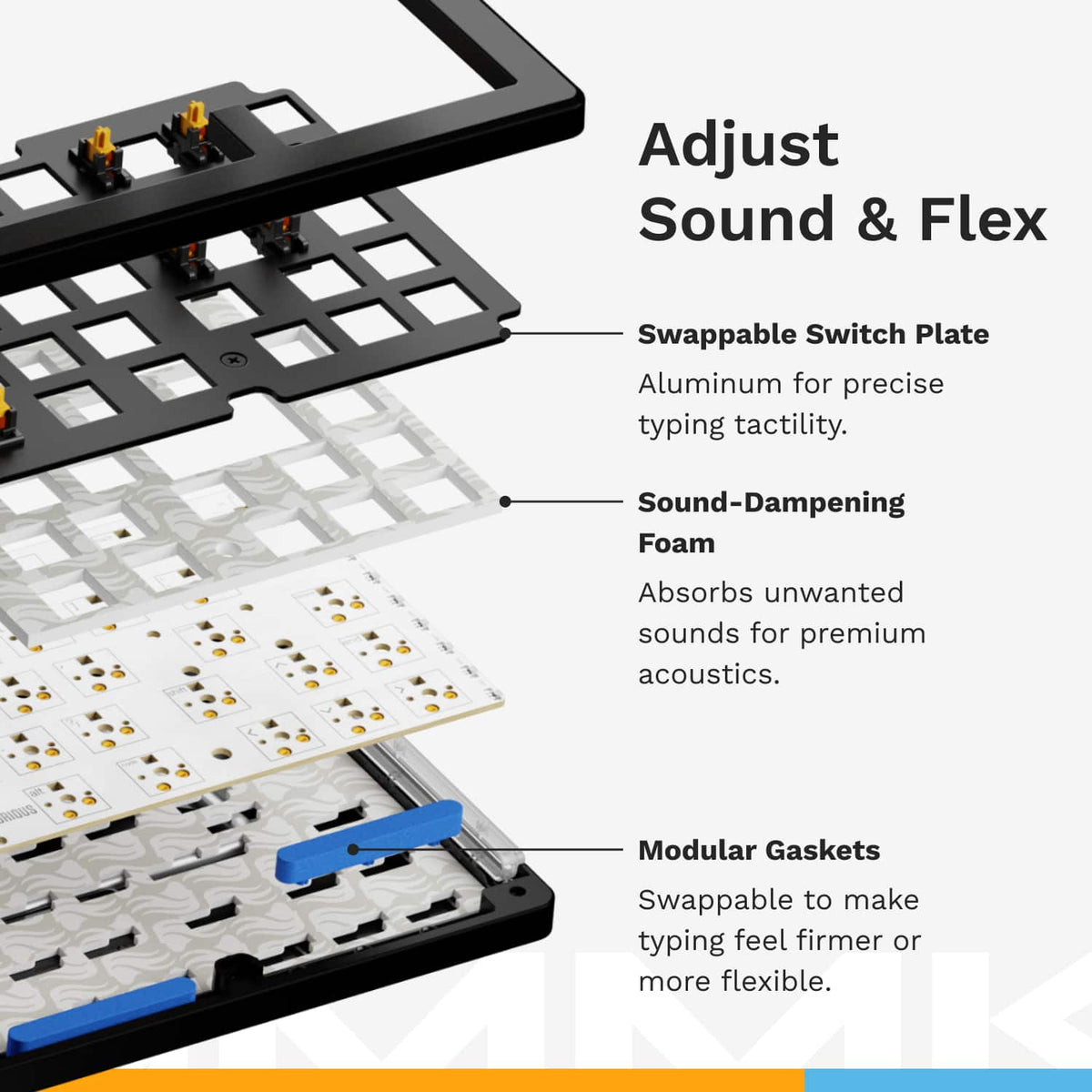 Glorious - GMMK 3 PRO 75% Barebones Wired Mechanical Linear Switch Gaming Keyboard with Hot-swappable Switches - Black