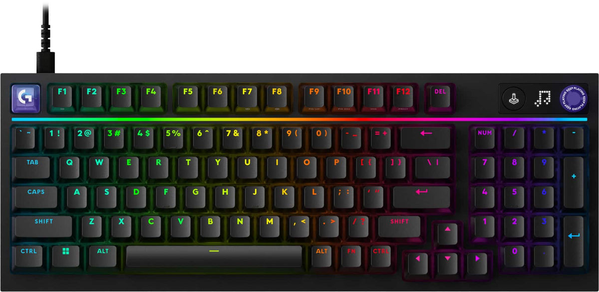 Logitech - G316 X 98 Gaming Wired RGB LIGHTSYNC Keyboard with Hot-Swappable Tactile Switches and Gasket Structure for PC - Black