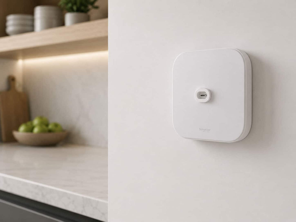 Schneider Electric - AC Wired for Apple HomeView (Wall Mounted) - White