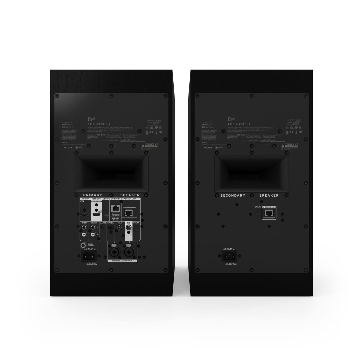 Klipsch - The Nines II Powered Bookshelf Speakers (Pair) - Black