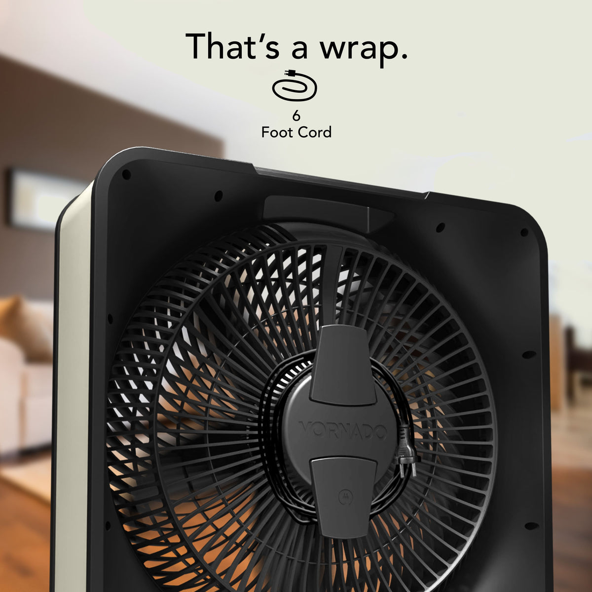 Vornado - Model 80X High Velocity Box Fan with Kick Stand, Digital Display, Removable Grille, 99 Speeds, 1-12 Hour Timer - Cool Grey