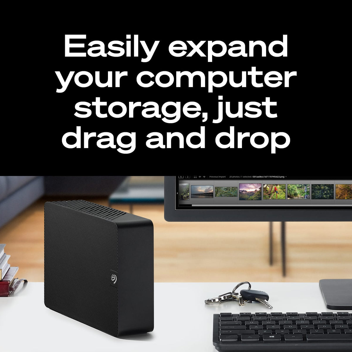 Seagate - Expansion Desktop 8TB HDD - Black