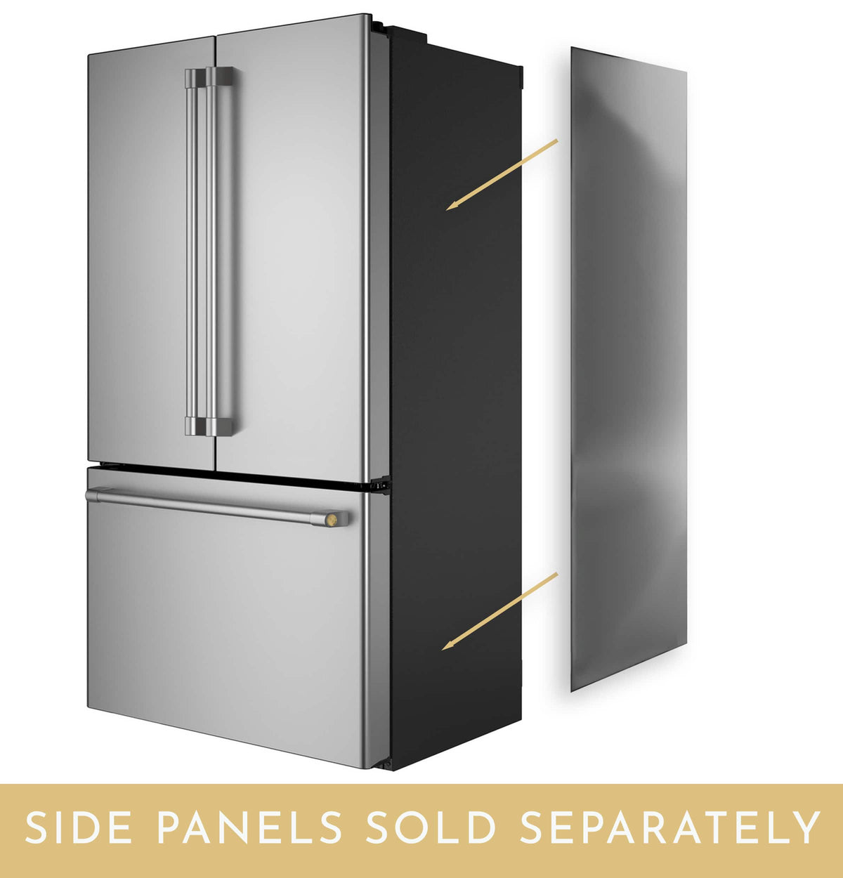 Monogram - Right Side Panel for Counter-Depth French Door Bottom Freezer Refrigerator - Stainless Steel