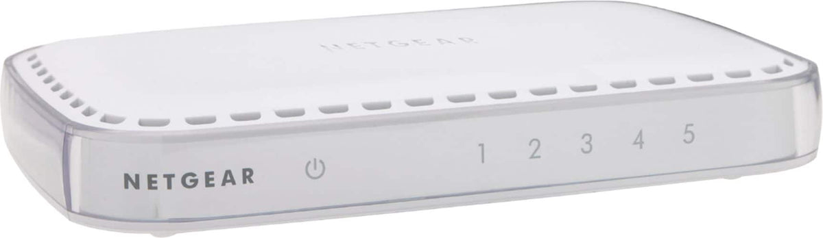 NETGEAR - 5-Port 10/100/1000 Mbps Gigabit Unmanaged Switch - White
