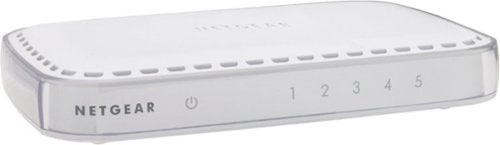 NETGEAR - 5-Port 10/100/1000 Mbps Gigabit Unmanaged Switch - White