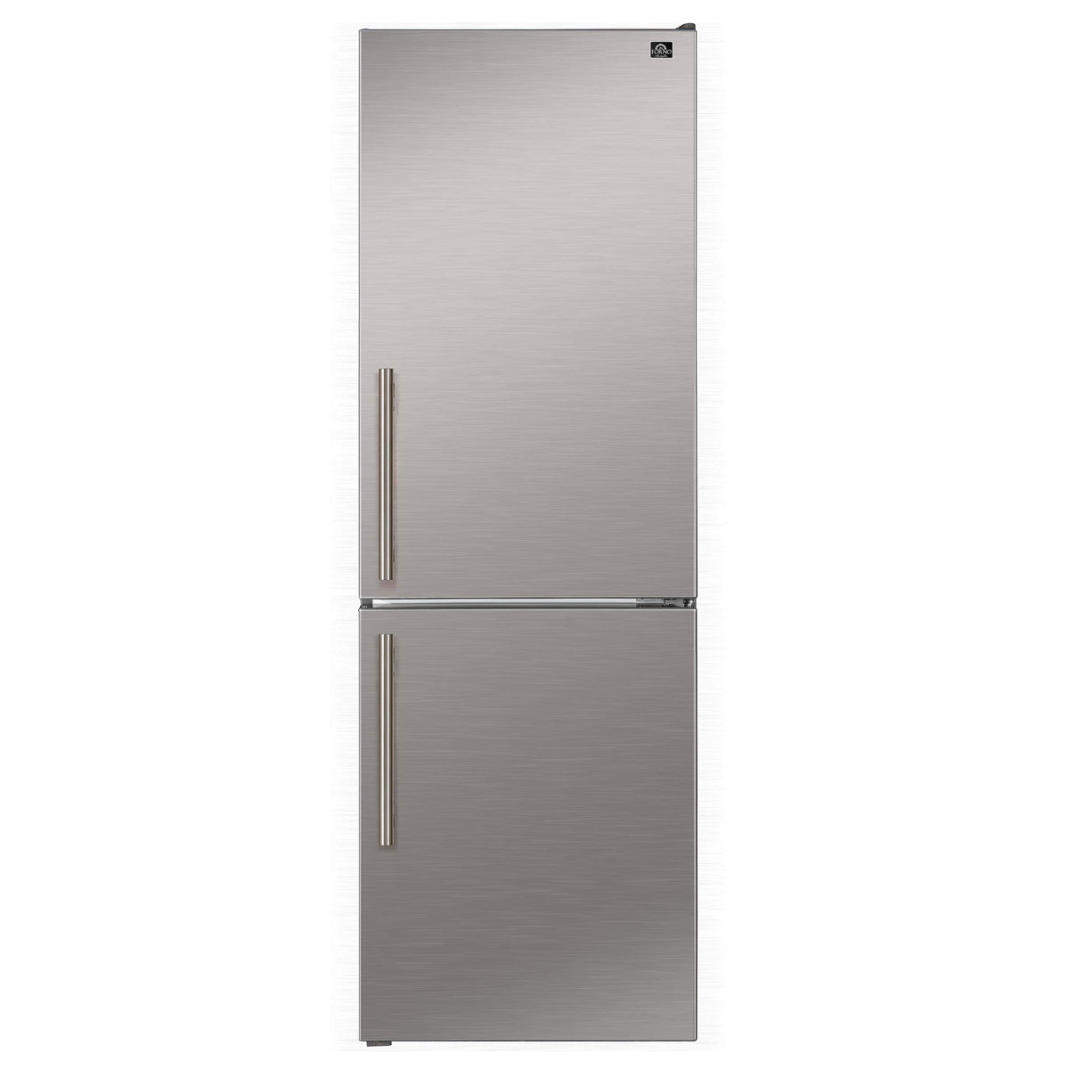 Forno Appliances - Custodia 10.3 Cu. Ft. 24" Bottom Freezer Refrigerator with Right-Hinge Door and Total No Frost - Stainless Steel