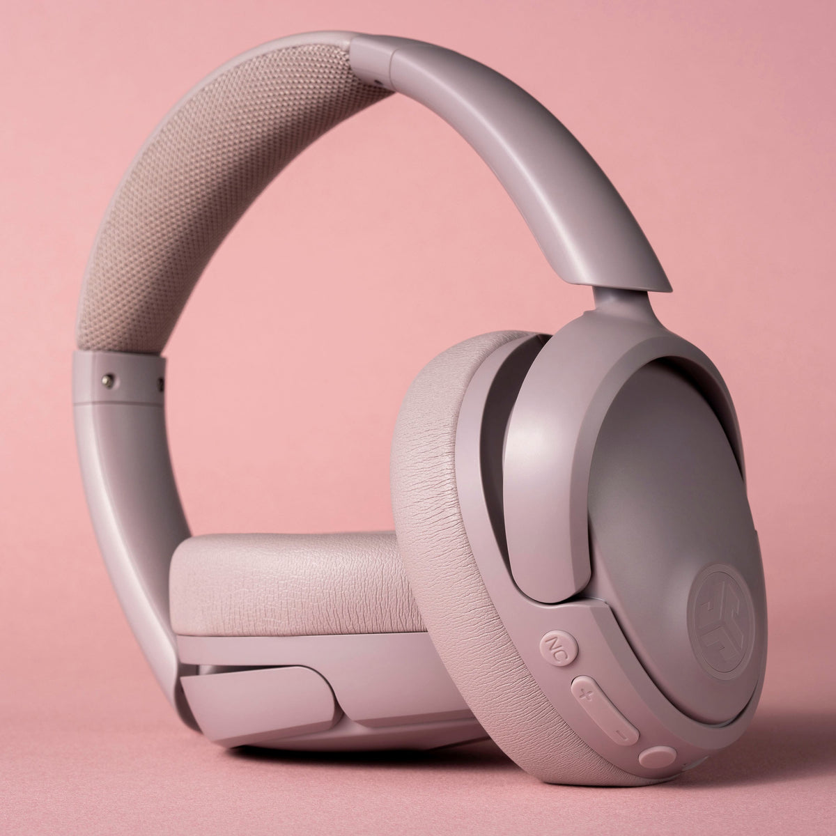 JLab - JBuds Lux ANC Wireless Bluetooth Over-Ear Headphones with Active Noise Cancelling, Spatial Audio & 70+ Hour Battery - Mauve