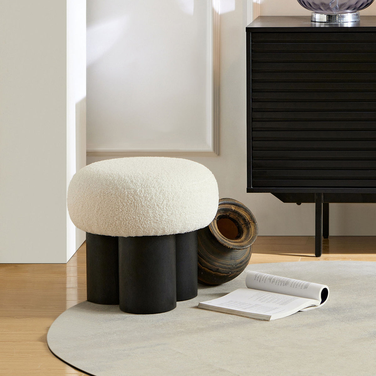 Versatile Mushroom Stool With Cushion