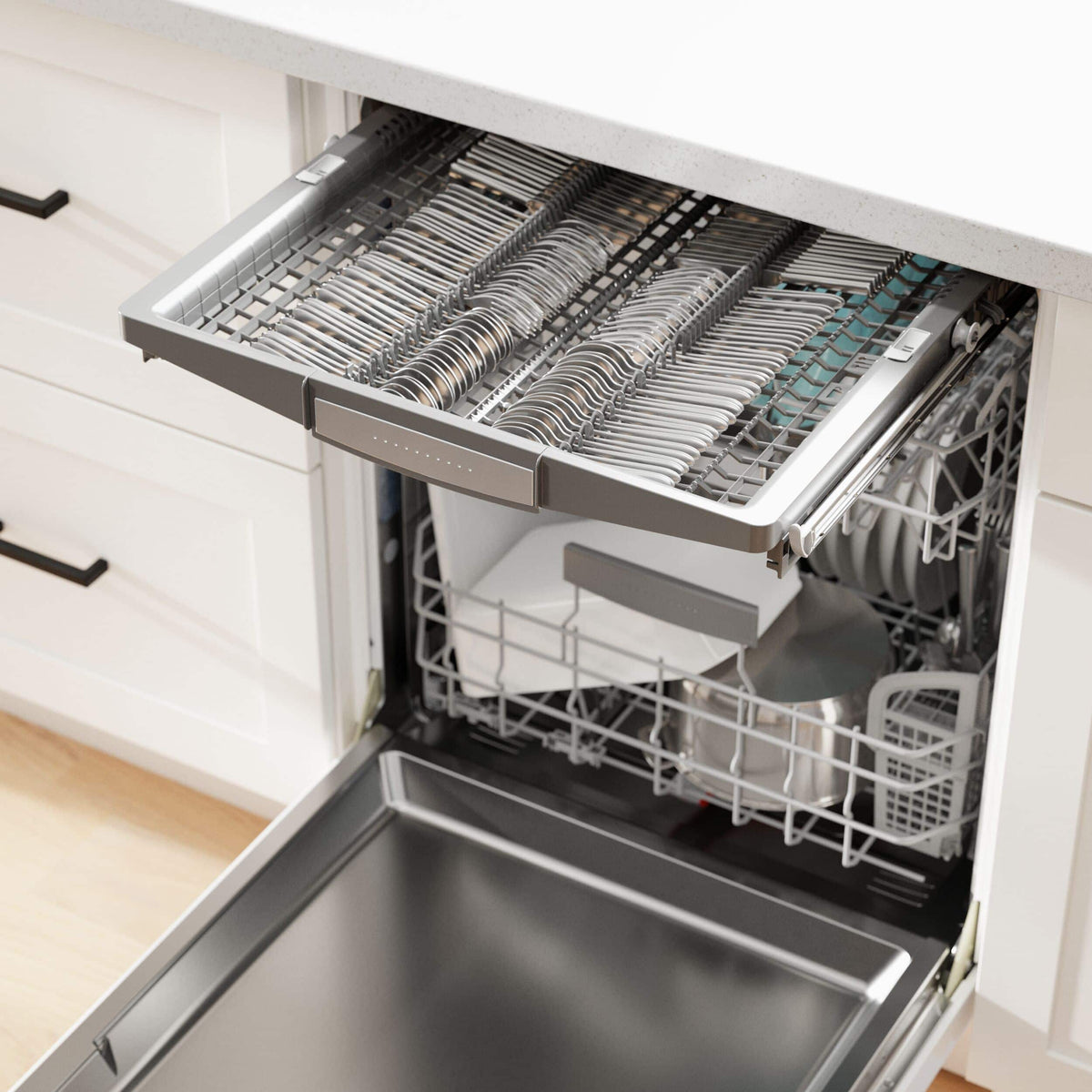 Bosch - 800 Series Top Control Smart Built-In Stainless Steel Tub Dishwasher with 3rd Rack, 42 dBA - Stainless Steel