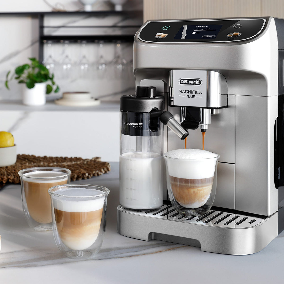 De'Longhi - Magnifica Plus Fully Automatic Espresso Machine - Silver