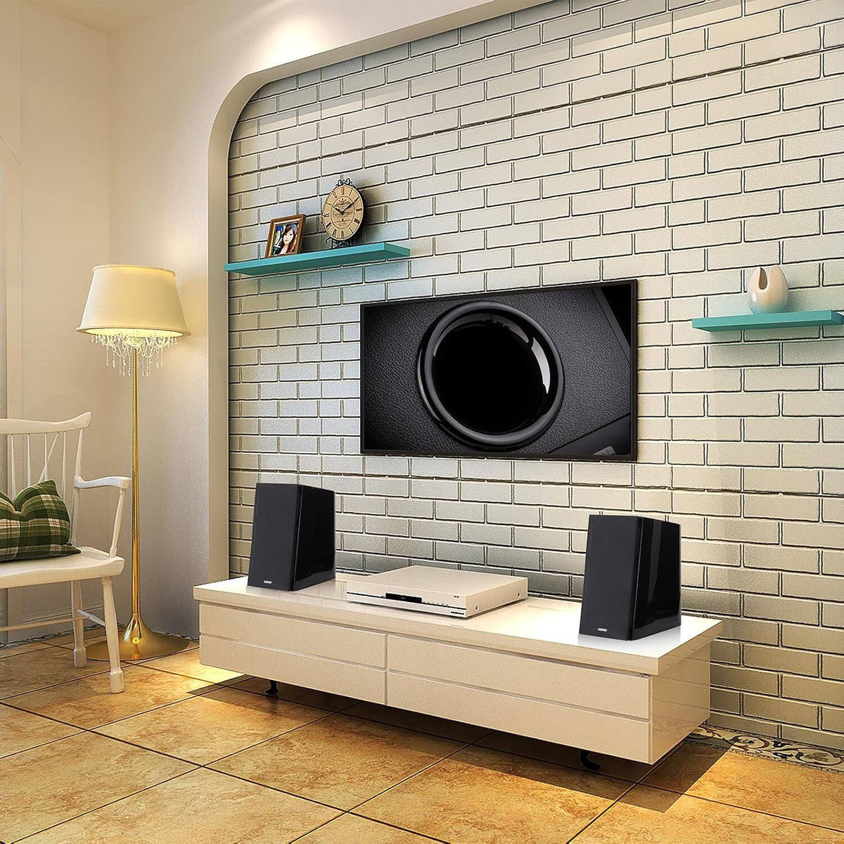 Edifier - R2000DB Powered Bluetooth Bookshelf Speakers, Computer Speakers - 120W RMS Optical Input - Near-Field Studio Monitors - Black