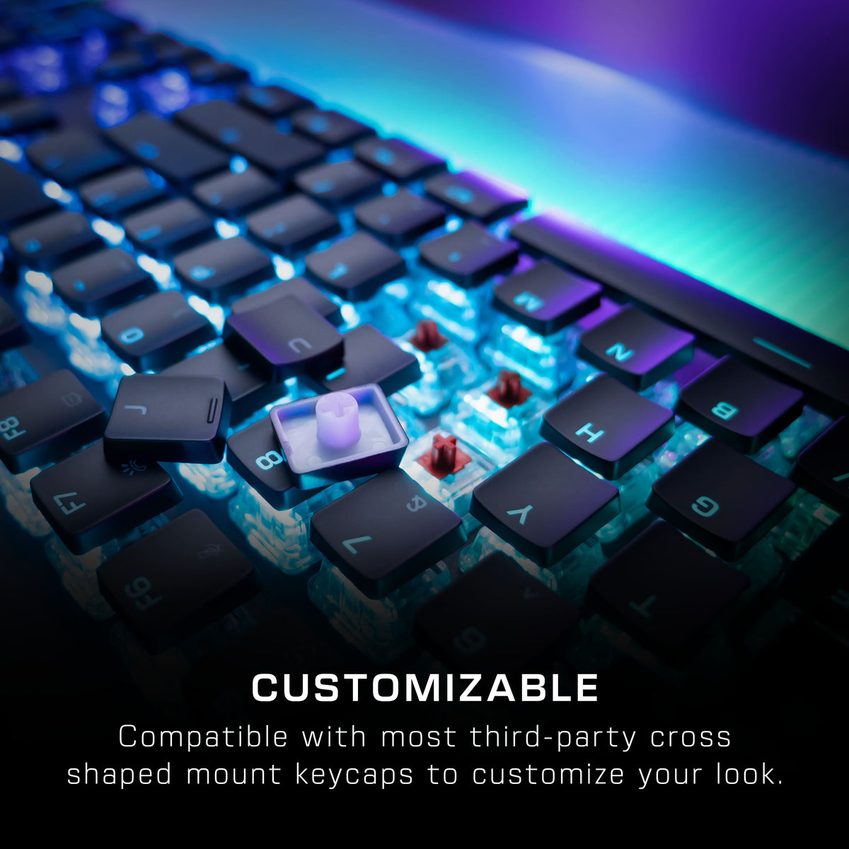 Turtle Beach - Vulcan II Max Full-size Wired Mechanical TITAN Switch Gaming Keyboard with RGB lighting and palm rest for PC - Black