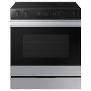 Samsung - 30 in. Wide 5 Elements Bespoke Smart Slide-In Electric Range 6.3 cu. ft. with Air Sous Vide & Air Fry - Stainless Steel