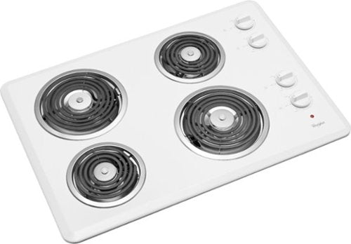 Whirlpool - 30 in. Wide 4 element Built-In Electric Cooktop - White