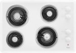Whirlpool - 30 in. Wide 4 element Built-In Electric Cooktop - White