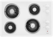 Whirlpool - 30 in. Wide 4 element Built-In Electric Cooktop - White