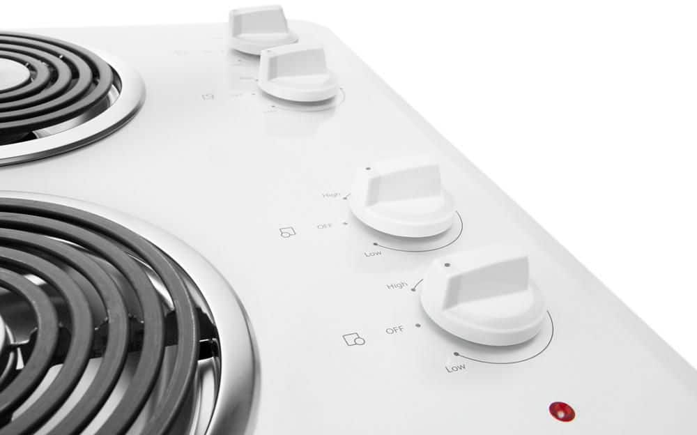 Whirlpool - 30 in. Wide 4 element Built-In Electric Cooktop - White