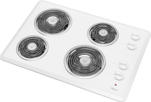 Whirlpool - 30 in. Wide 4 element Built-In Electric Cooktop - White
