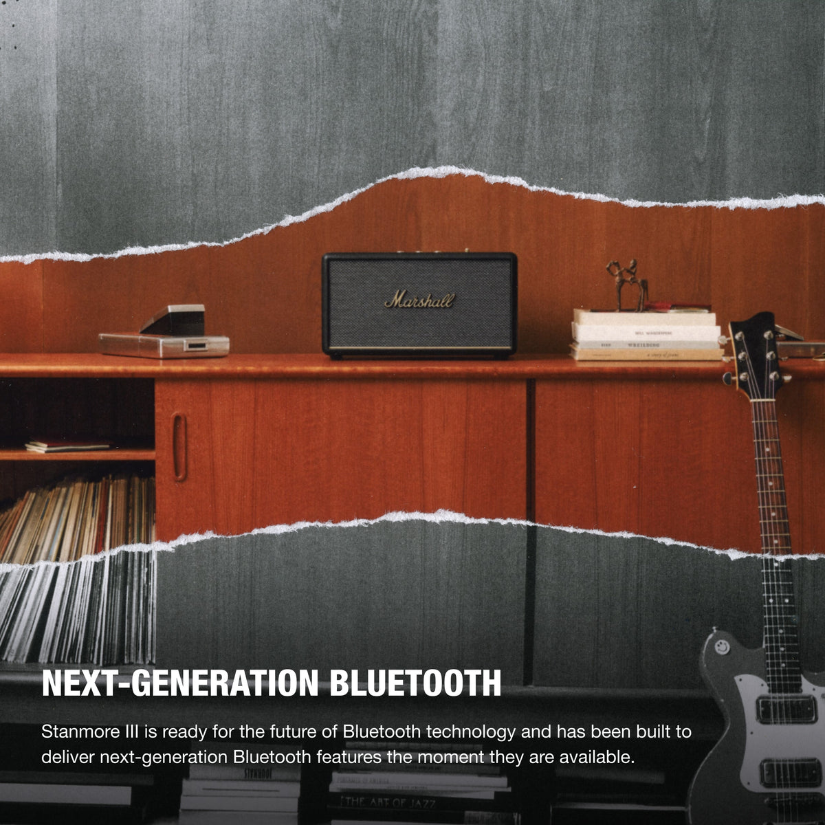 Marshall - Stanmore III Bluetooth Home Speaker with Bass / Treble / Volume Controls and 3.5 mm Auxiliary / RCA Inputs - Black
