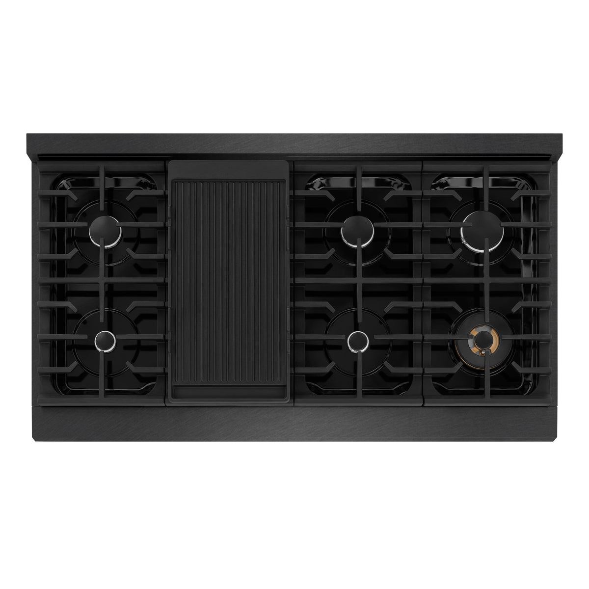 ZLINE - 48 in. Wide 8 Burner 6.7 cu. ft. Freestanding Paramount Double Oven Dual Fuel Range in Black Satin Stainless Steel - Black Satin Stainless Steel