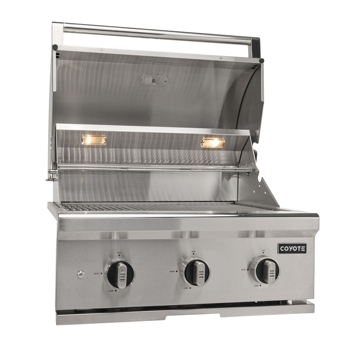 30" Coyote Outdoor Living C-Series Liquid Propane Gas (LP) Grill on Cart - Stainless Steel