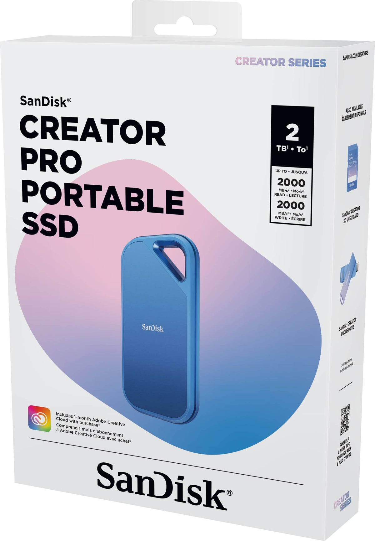 SANDISK - Creator Pro 2TB Portable SSD - Blue