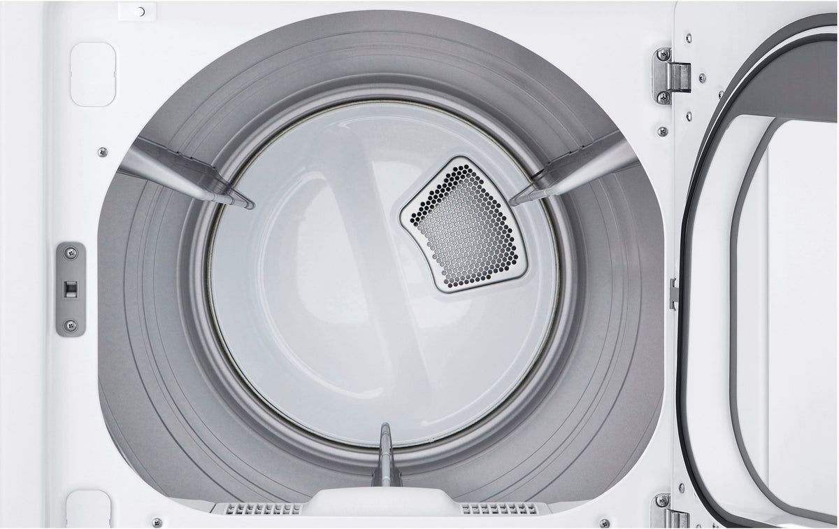 LG - 7.3 Cu. Ft. Ultra Large Rear Control Electric Dryer with Sensor Dry and LoDecibel Quiet Operation - White