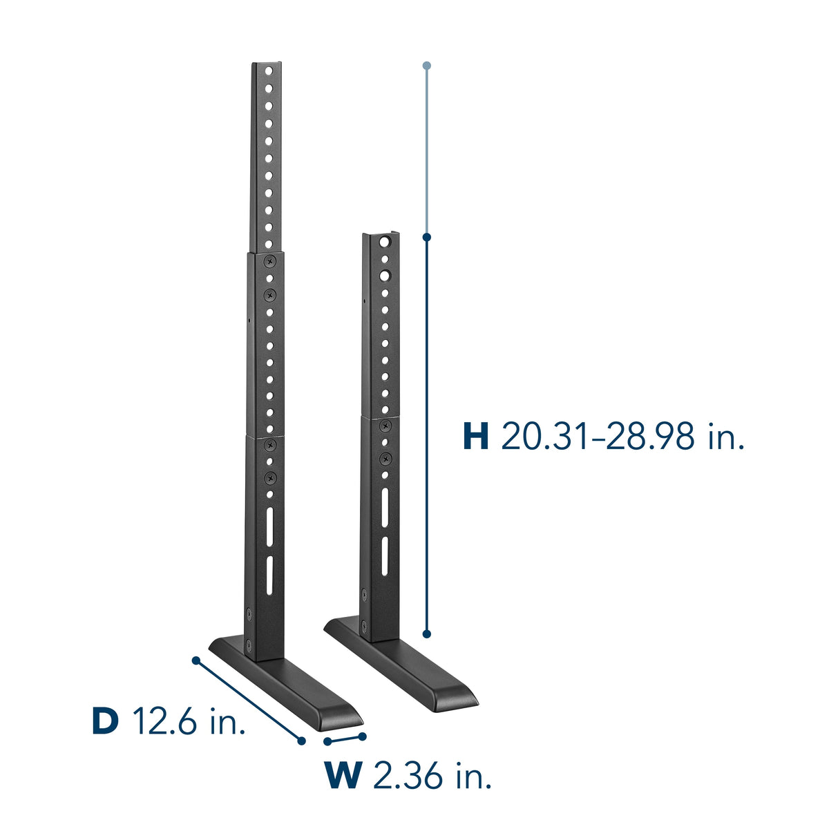 Insignia™ - Universal TV Feet Replacement Kit for TVs 49 -77" or 100 lbs - Black